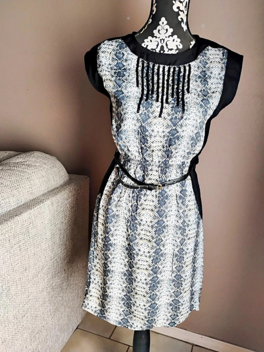INDIGO Animal Print Mini Dress Size Medium
